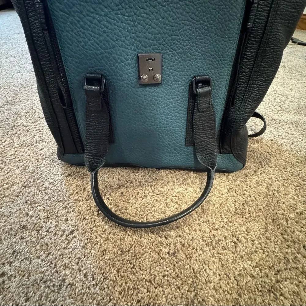 3.1 Phillip Lim Pashli Teal Colorblock Leather Bag